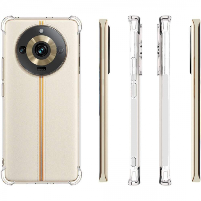 Husa de Protectie, Flippy, Compatibila cu Realme 11 Pro+ Plus 5G, TPU Antisoc, Protectie Colturi, 1.5 mm Transparent [8]