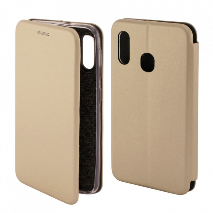Husa de protectie Flippy compatibila cu Samsung Galaxy S21 5G Magnet Book Case Auriu [2]