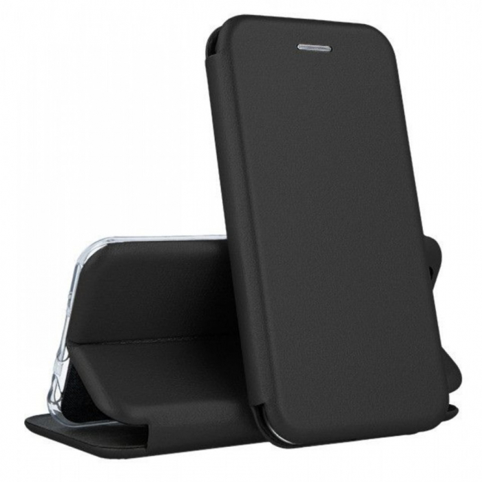 Husa de protectie Flippy compatibila cu Samsung Galaxy S21 Ultra Magnet Book Case Negru [2]