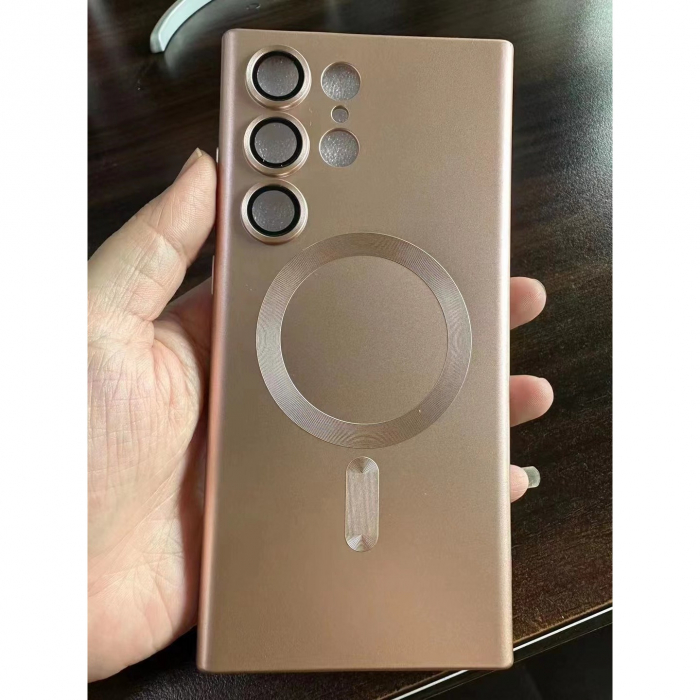 Husa de protectie Flippy, cu incarcare Wireless, Tehnologie Magsafe, pentru Samsung Galaxy S23 Plus , Rose Gold [2]