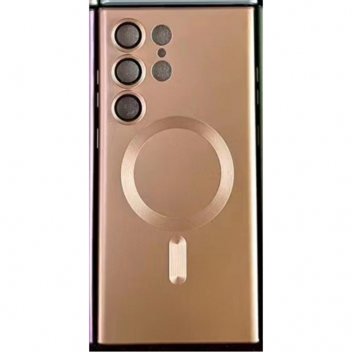 Husa de protectie Flippy, cu incarcare Wireless, Tehnologie Magsafe, pentru Samsung Galaxy S23 Plus , Rose Gold [3]
