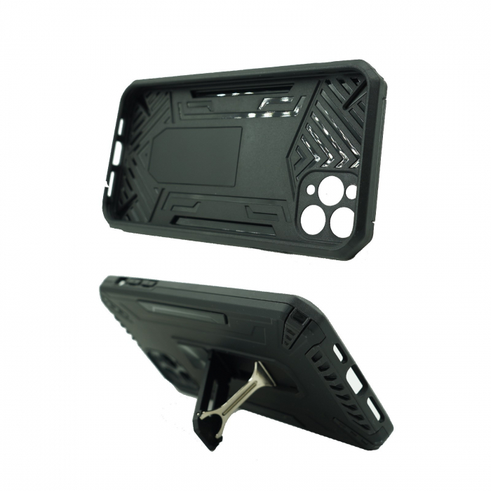 Husa de protectie Flippy pentru Apple iPhone 12 Pro Defender Sergeant Brave cu suport, Negru [5]