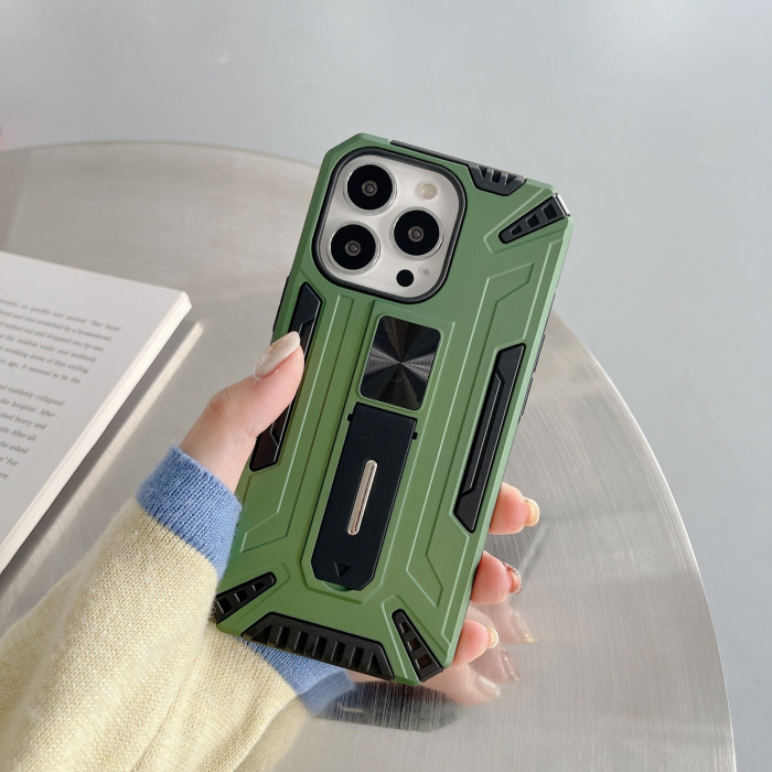Husa de protectie Flippy pentru Apple iPhone 13 Defender Sergeant Brave cu suport,Verde [3]