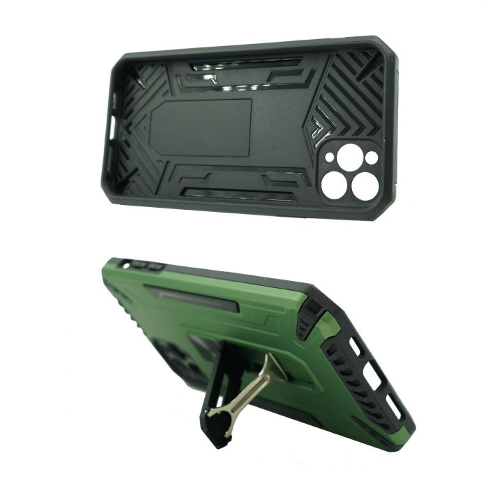 Husa de protectie Flippy pentru Apple iPhone XR Defender Sergeant Brave cu suport, Verde deschis [5]