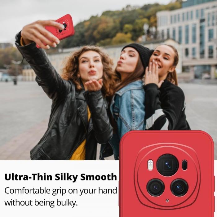 Lichidare de stoc Husa de Protectie, Flippy, pentru Honor Magic 6 Pro, Liquid Silicone, cu Microfibra pe Interior, Protectie Antisoc, Compatibil Incarcare Wireless, Rosu [5]