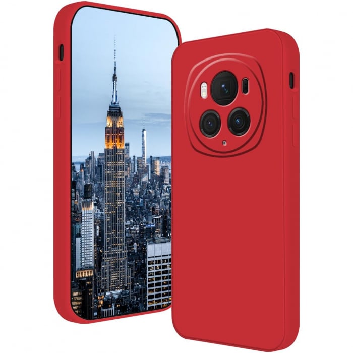 Husa de Protectie, Flippy, pentru Honor Magic 6 Pro, Liquid Silicone, cu Microfibra pe Interior, Protectie Antisoc, Compatibil Incarcare Wireless, Rosu [1]