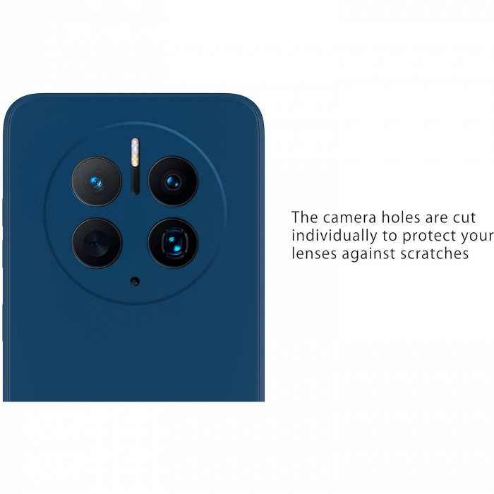 Husa de Protectie, Flippy, pentru Huawei Mate 50 Pro, Liquid Silicone, cu Microfibra pe Interior, Protectie Antisoc, Compatibil Incarcare Wireless, Albastru [5]