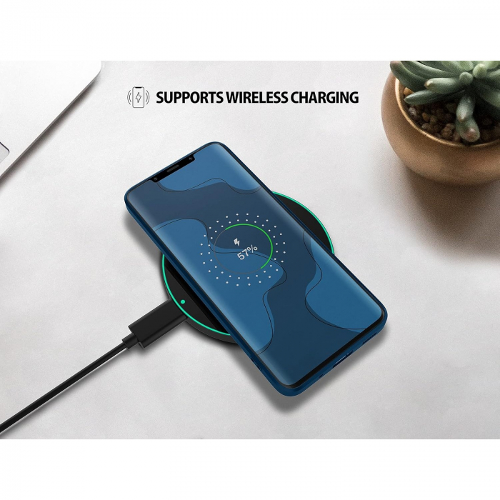 Husa de Protectie, Flippy, pentru Huawei Mate 50 Pro, Liquid Silicone, cu Microfibra pe Interior, Protectie Antisoc, Compatibil Incarcare Wireless, Albastru [3]