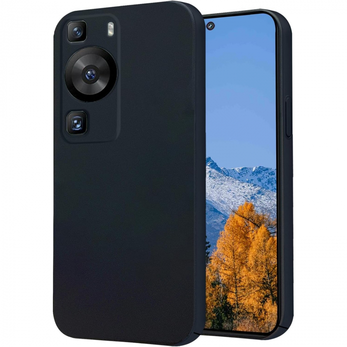 Husa de Protectie, Flippy, pentru Huawei P60 Pro, Liquid Silicone, cu Microfibra pe Interior, Protectie Antisoc, Compatibil Incarcare Wireless, Negru [1]