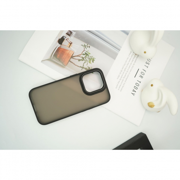 Husa de Protectie, Flippy, pentru iPhone 15 Plus, Satin Matte, din PC, Negru [1]