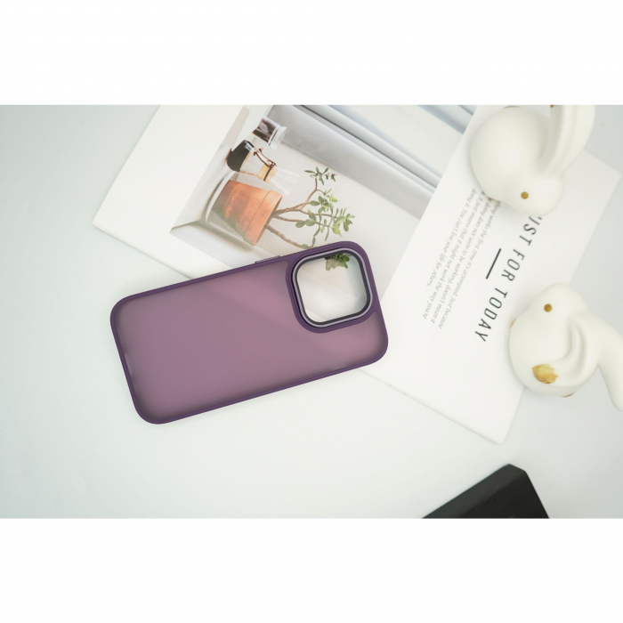 Husa de Protectie, Flippy, pentru iPhone 15 Pro, Satin Matte, din PC, Mov [1]