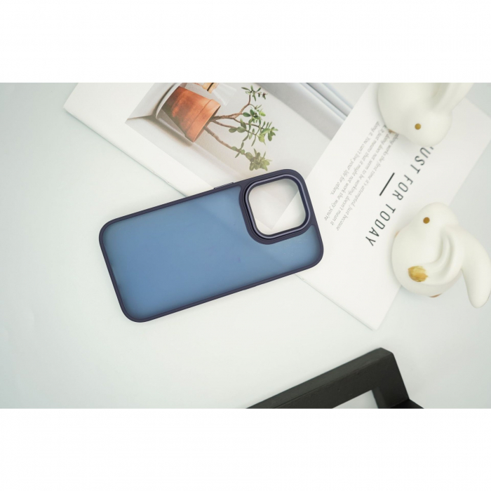 Husa de Protectie, Flippy, pentru iPhone 15, Satin Matte, din PC, Albastru [1]