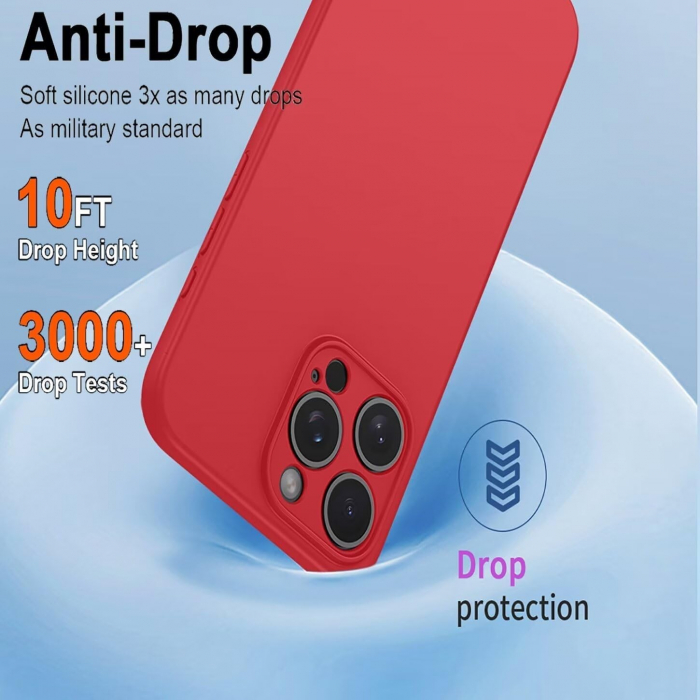 Husa de Protectie, Flippy, pentru Oppo Reno 11 F, Liquid Silicone, cu Microfibra pe Interior, Protectie Antisoc, Compatibil Incarcare Wireless, Rosu [6]