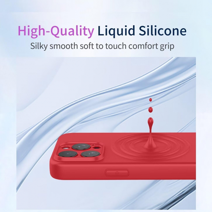 Husa de Protectie, Flippy, pentru Oppo Reno 11 F, Liquid Silicone, cu Microfibra pe Interior, Protectie Antisoc, Compatibil Incarcare Wireless, Rosu [4]