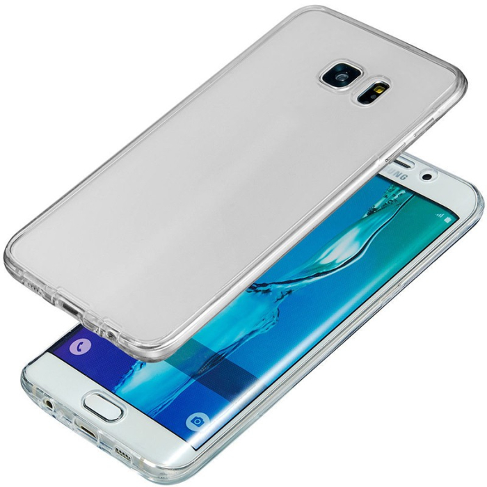 Husa de protectie Flippy® pentru Samsung A7 2017 Full Tpu 360 V2 Transparent cu margini albe [3]