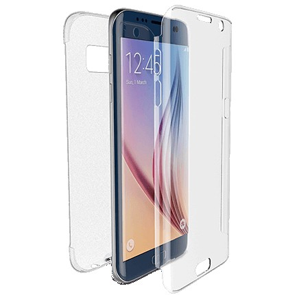 Husa de protectie Flippy® pentru Samsung A7 2017 Full Tpu 360 V2 Transparent cu margini albe [4]
