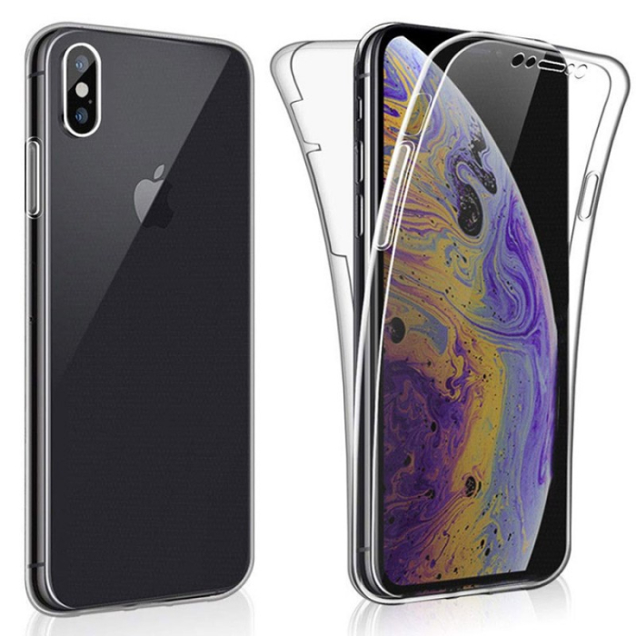 Husa de protectie Flippy® pentru Samsung A7 2017 Full Tpu 360 V2 Transparent cu margini negre [4]