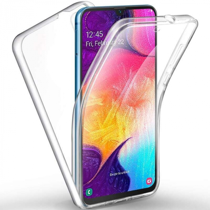 Husa de protectie Flippy® pentru Samsung Galaxy A40, Full Tpu 360, Transparent [4]