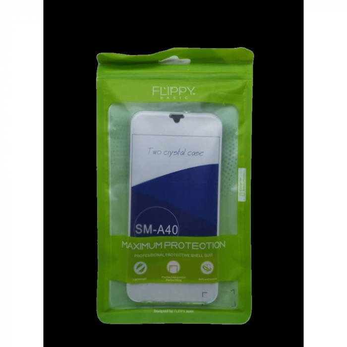 Husa de protectie Flippy® pentru Samsung Galaxy A40, Full Tpu 360, Transparent [3]