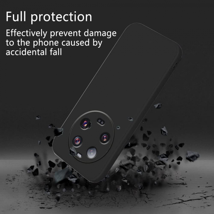 Husa de Protectie, Flippy, pentru Xiaomi 14 Ultra, Liquid Silicone, cu Microfibra pe Interior, Protectie Antisoc, Compatibil Incarcare Wireless, Negru [4]