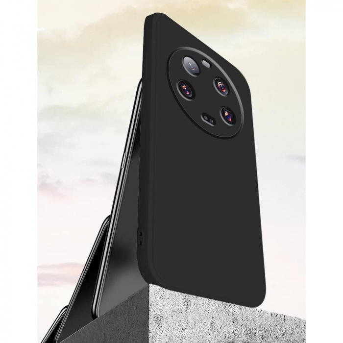 Husa de Protectie, Flippy, pentru Xiaomi 14 Ultra, Liquid Silicone, cu Microfibra pe Interior, Protectie Antisoc, Compatibil Incarcare Wireless, Negru [3]