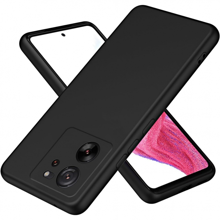 Husa de Protectie, Flippy, pentru Xiaomi Redmi 13T, Liquid Silicone, cu Microfibra pe Interior, Protectie Antisoc, Compatibil Incarcare Wireless, Negru [1]