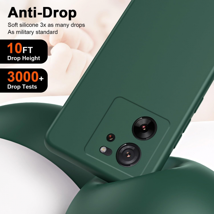 Husa de Protectie, Flippy, pentru Xiaomi Redmi 13T, Liquid Silicone, cu Microfibra pe Interior, Protectie Antisoc, Compatibil Incarcare Wireless, Verde [5]
