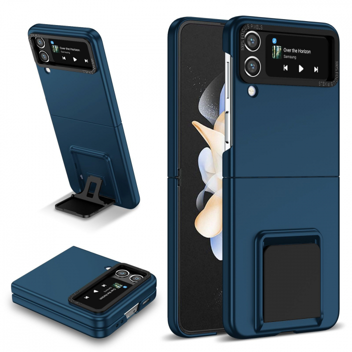 Husa de protectie Flippy, Pliere Tridimensionala, Multifunctionala, PC, pentru Samsung Galaxy Z Flip 3 , Albastru [3]
