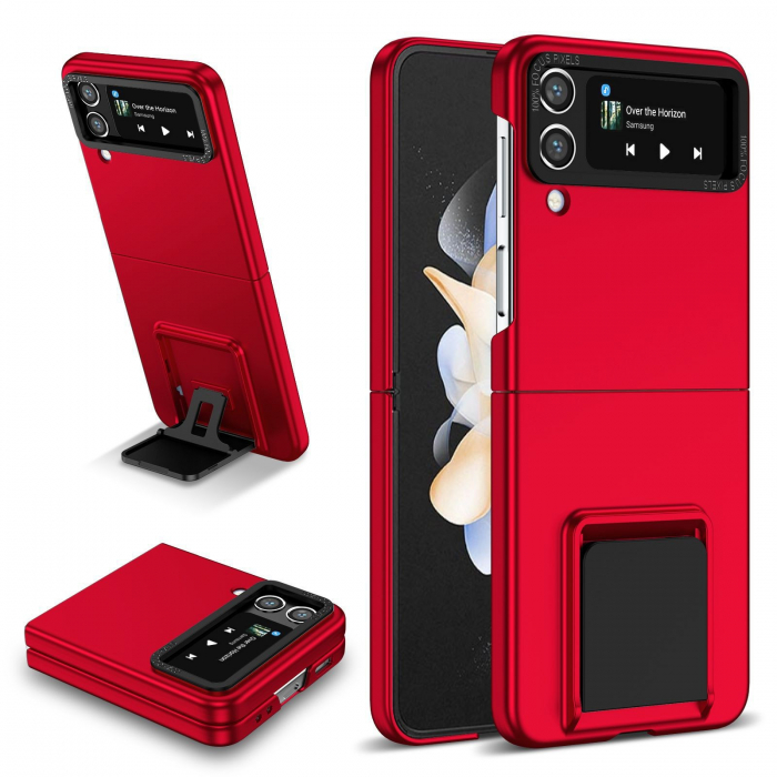Husa de protectie Flippy, pliere Tridimensionala, multifunctionala, PC, pentru Samsung Galaxy Z Flip 3 , Rosu [3]
