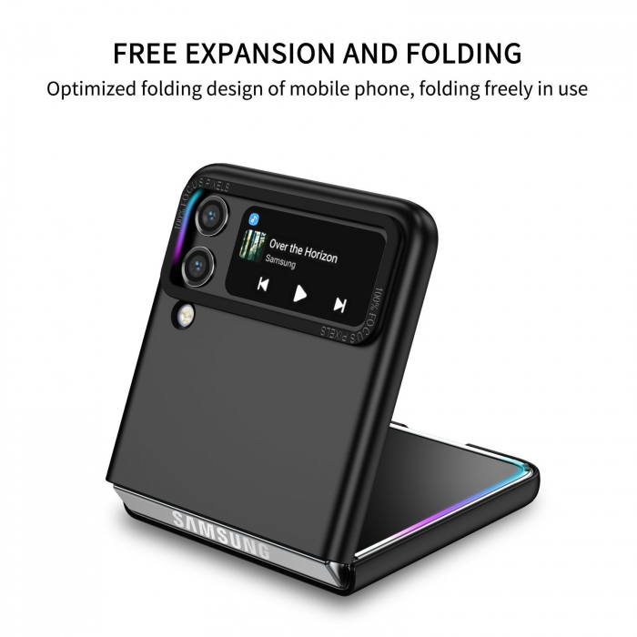 Husa de protectie Flippy, Pliere Tridimensionala, Multifunctionala, PC, pentru Samsung Galaxy Z Flip 4/Z Flip 4 5G, Negru [4]