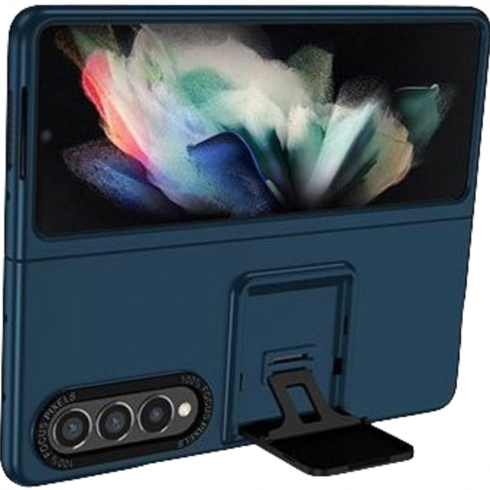 Husa de protectie Flippy, Pliere Tridimensionala, Multifunctionala, PC, pentru Samsung Galaxy Z Fold 4 5G, Albastru [1]