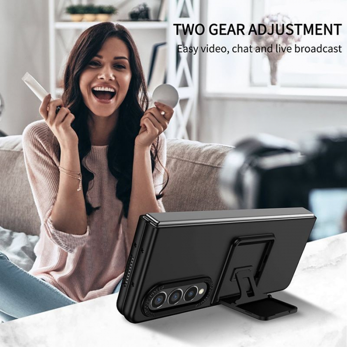 Lichidare Husa de protectie Flippy, Pliere Tridimensionala, Multifunctionala, PC, pentru Samsung Galaxy Z Fold 4 5G, Negru [5]