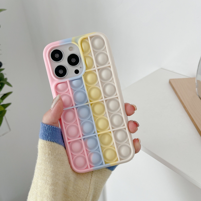 Husa de protectie Flippy Pop It compatibila cu Apple iPhone 13,Model 5,Multicolor [2]