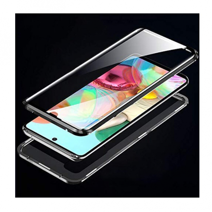 Husa de protectie Magnetic 360, Folie sticla inclusa, pentru Apple iPhone 7 Plus, Negru [2]