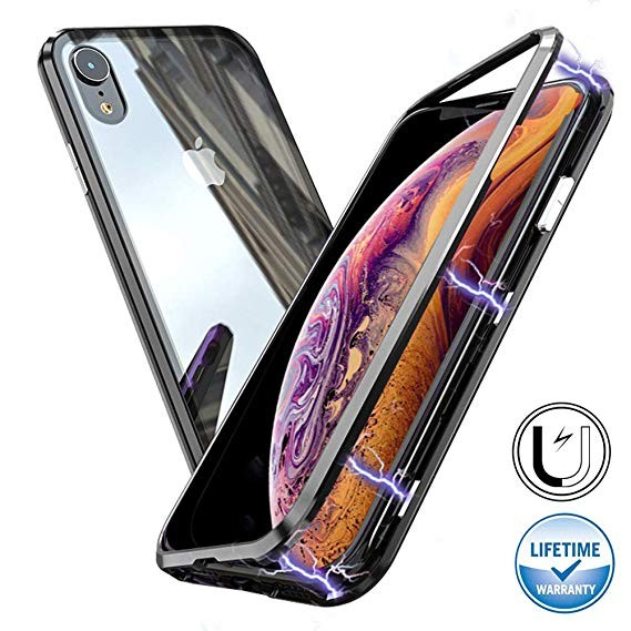 Husa de protectie Magnetic 360, Folie sticla inclusa, pentru Apple iPhone XS Max, Negru [1]
