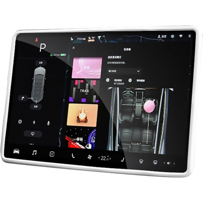 Husa de Protectie Margini Ecran Frontal Tesla, Flipp, Compatibil cu Tesla Model 3/Y, din TPE, Alb [1]
