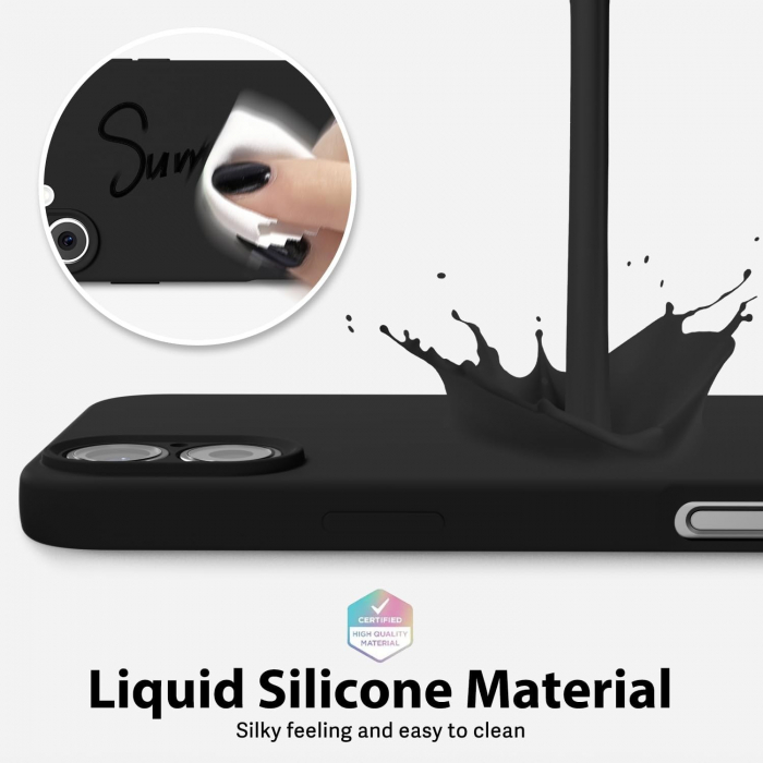 Husa de Protectie Matte TPU, Flippy, pentru Apple iPhone 16 Plus, Protectie Camera, Antisoc, Antizgariere, Antialunecare, Acoperire Completa, Negru [3]