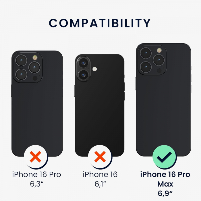Husa de Protectie Matte TPU, Flippy, pentru Apple iPhone 16 Pro Max, Protectie Camera, Antisoc, Antizgariere, Antialunecare, Acoperire Completa, Rosu [7]
