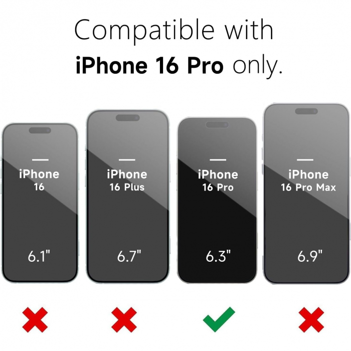 Husa de Protectie Matte TPU, Flippy, pentru Apple iPhone 16 Pro, Protectie Camera, Antisoc, Antizgariere, Antialunecare, Acoperire Completa, Rosu [4]