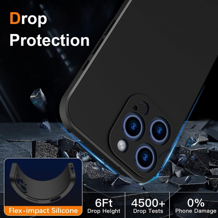Husa de Protectie Matte TPU, Flippy, pentru OnePlus Nord CE2 Lite, Protectie Camera, Antisoc, Antizgariere, Antialunecare, Acoperire Completa, Negru [6]