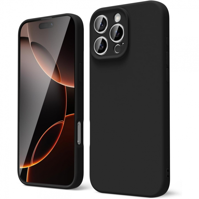 *LICHIDARE STOC* Husa de Protectie Matte TPU, Flippy, pentru OnePlus Nord CE3 Lite, Protectie Camera, Antisoc, Antizgariere, Antialunecare, Acoperire Completa, Negru [3]