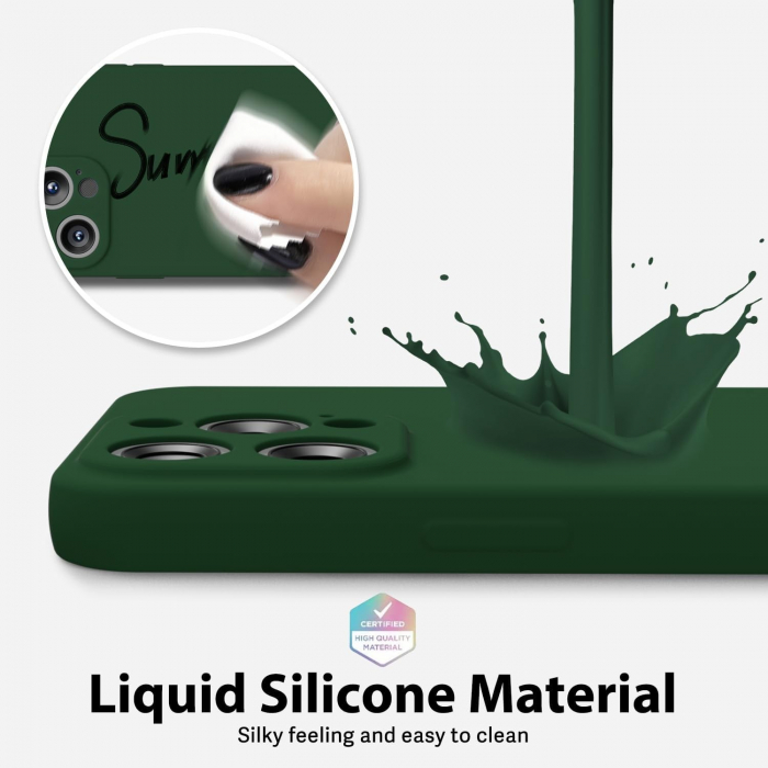 Husa de Protectie Matte TPU, Flippy, pentru OnePlus Nord CE3 Lite, Protectie Camera, Antisoc, Antizgariere, Antialunecare, Acoperire Completa, Verde [3]