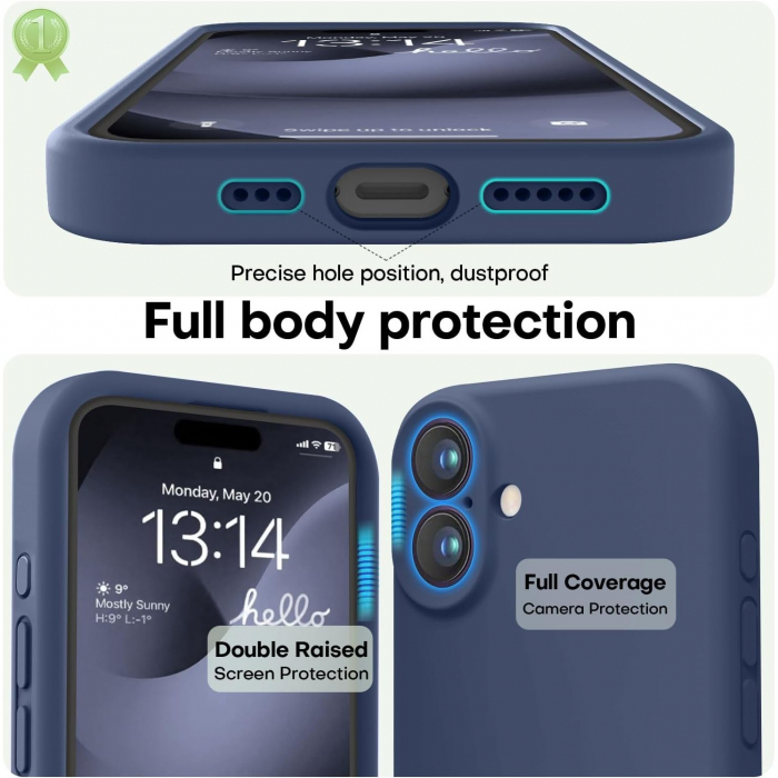 Husa de Protectie Matte TPU, Flippy, pentru Realme C55, Protectie Camera, Antisoc, Antizgariere, Antialunecare, Acoperire Completa, Albastru [2]