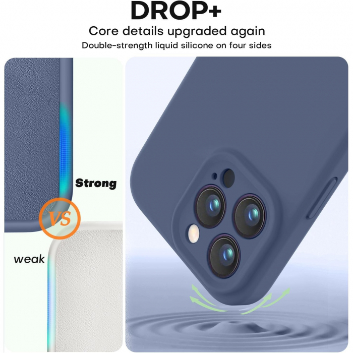 Husa de Protectie Matte TPU, Flippy, pentru Realme C55, Protectie Camera, Antisoc, Antizgariere, Antialunecare, Acoperire Completa, Albastru [3]