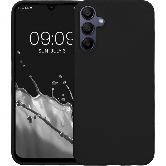 Husa de Protectie Matte TPU, Flippy, pentru Samsung Galaxy A15, Protectie Camera, Antisoc, Antizgariere, Antialunecare, Acoperire Completa, Negru [3]