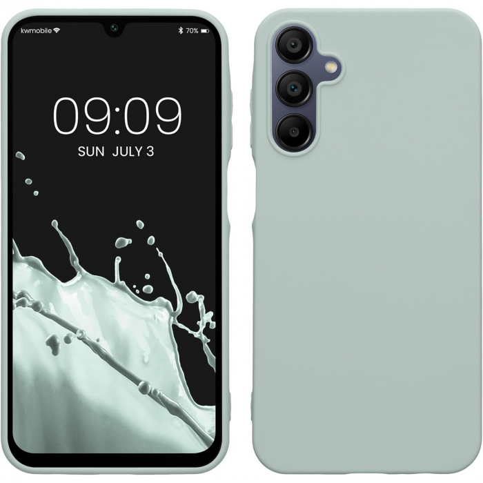 Husa de Protectie Matte TPU, Flippy, pentru Samsung Galaxy A15, Protectie Camera, Antisoc, Antizgariere, Antialunecare, Acoperire Completa, Verde [1]