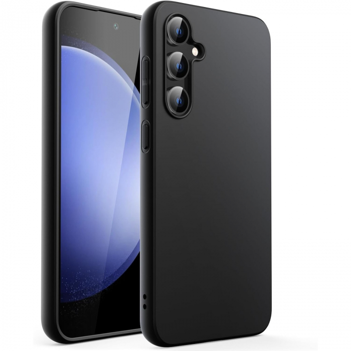 Husa de Protectie Matte TPU, Flippy, pentru Samsung Galaxy S23 FE 5G, Protectie Camera, Antisoc, Antizgariere, Antialunecare, Acoperire Completa, Negru [1]