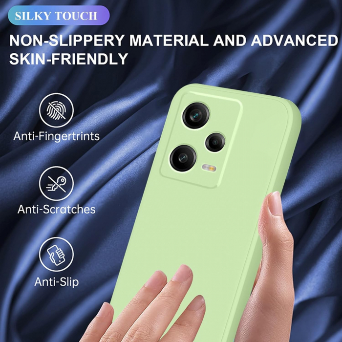 Husa de Protectie Matte TPU, Flippy, pentru Xiaomi Redmi 12 Pro, Protectie Camera, Antisoc, Antizgariere, Antialunecare, Acoperire Completa, Verde [2]