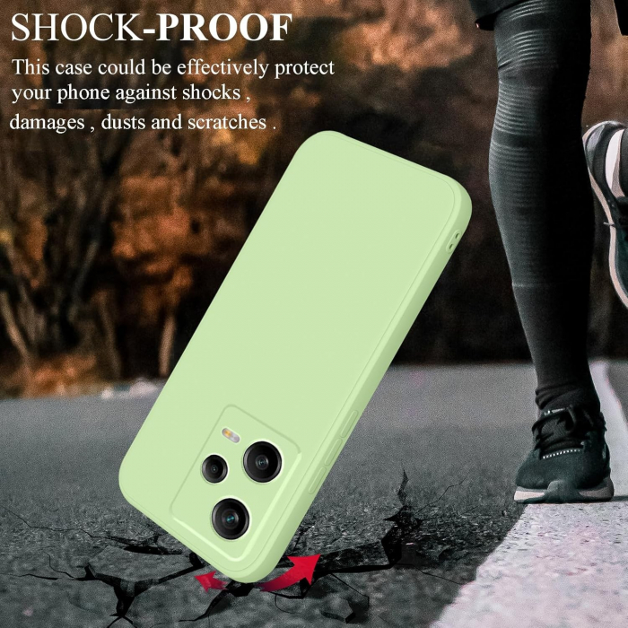 Husa de Protectie Matte TPU, Flippy, pentru Xiaomi Redmi 12 Pro, Protectie Camera, Antisoc, Antizgariere, Antialunecare, Acoperire Completa, Verde [4]
