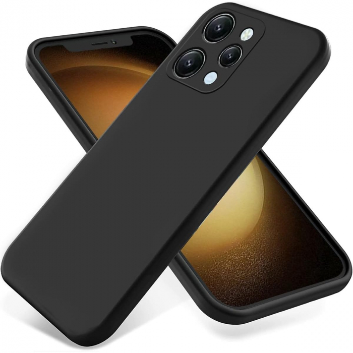 Husa de Protectie Matte TPU, Flippy, pentru Xiaomi Redmi 12, Protectie Camera, Antisoc, Antizgariere, Antialunecare, Acoperire Completa, Negru [1]
